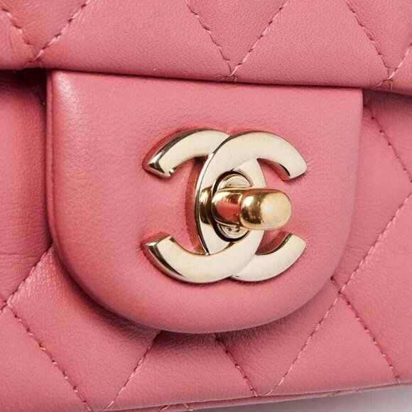 Chanel Pink Quilted Lambskin Leather Valentine Charms Rectangular Mini Flap Bag - Picture 4 of 11